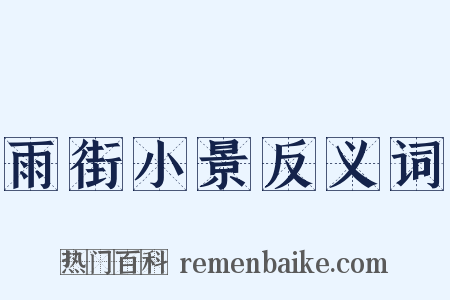 雨街小景反义词是什么意思的图片